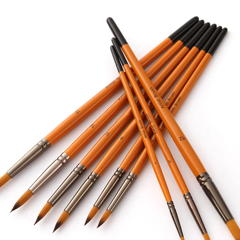 12pcs Nylon Hair Brush Set Watercolor Gouache Acrylic Paint Brushes Solid Wood Handle Aluminum Tube Painting Tools
12pcs Nylon Hair Brush Set Watercolor Gouache Acrylic Paint Brushes Solid Wood Handle Aluminum Tube Painting Tools