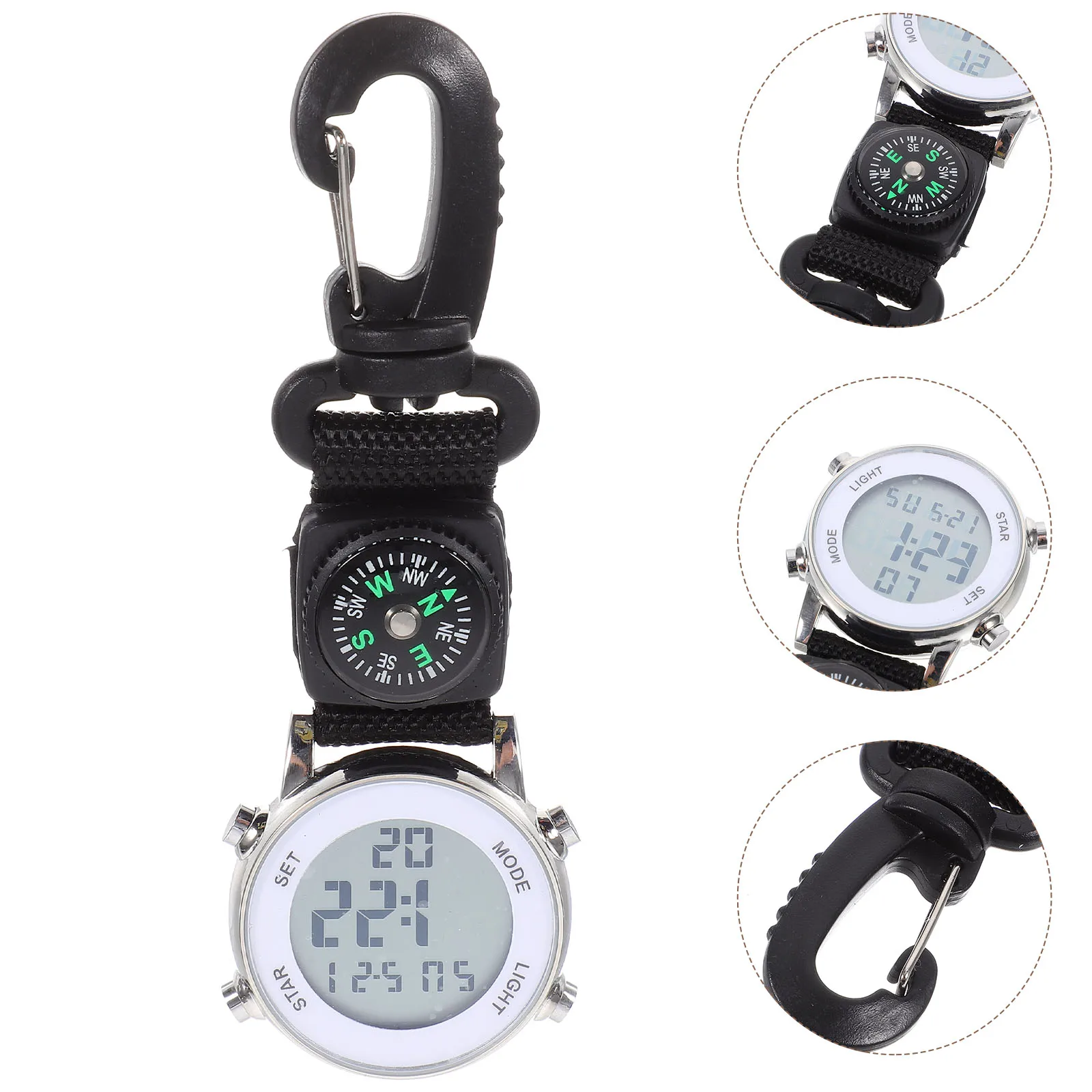 Electronic Hanging Watch Clip On Pocket Silver Digital Carabiner Mens Belt Fashion Outdoor Multipurpose Timekeeping Accessories
Electronic Hanging Watch Clip On Pocket Silver Digital Carabiner Mens Belt Fashion Outdoor Multipurpose Timekeeping Accessories