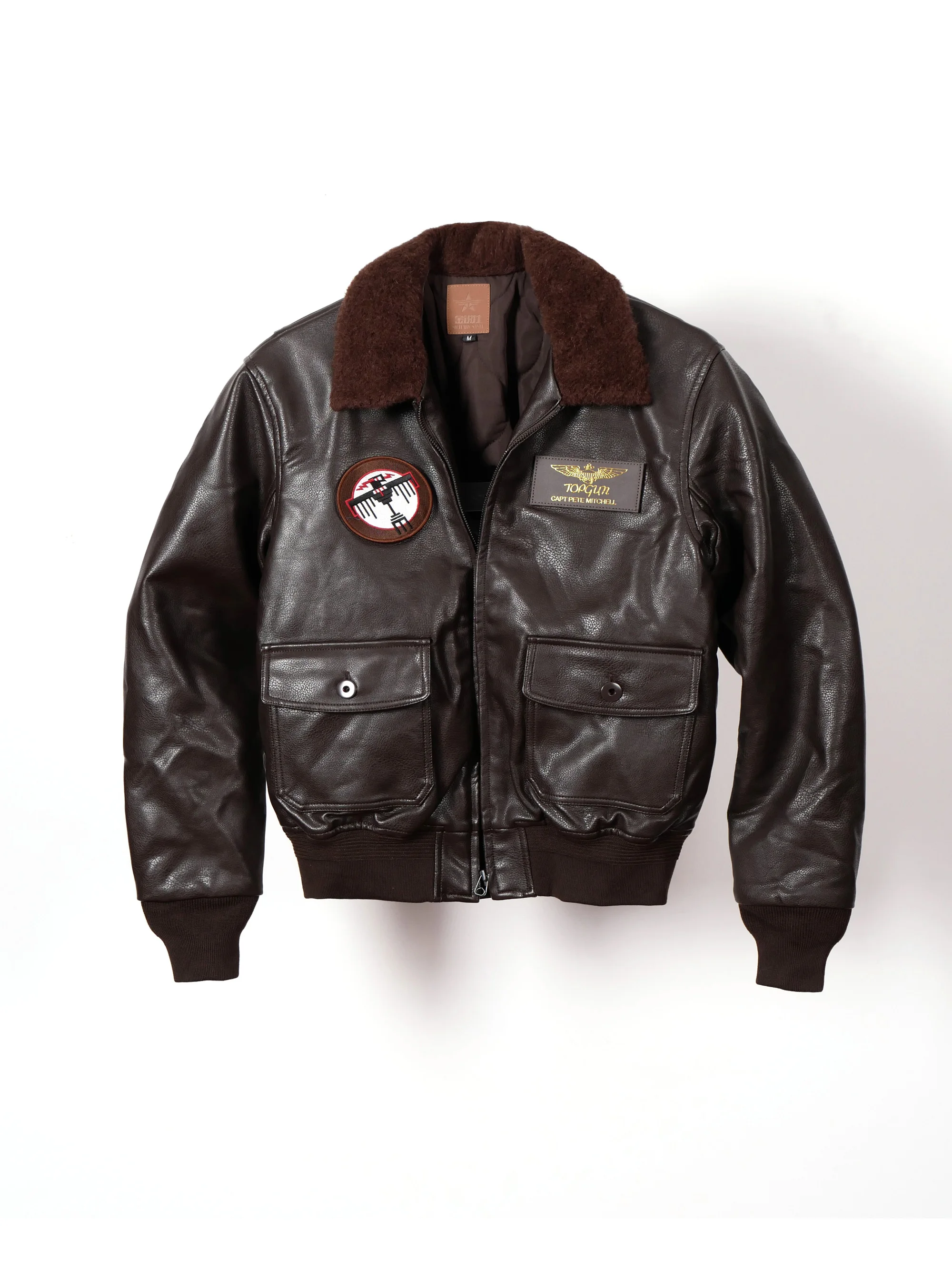 Thiened ort Men's Leather Jaet Navy Pilot Coat G Fur Collar Coffee Artificial Leather New Snow Cotton PU Skin Zipper
Thiened ort Men's Leather Jaet Navy Pilot Coat G Fur Collar Coffee Artificial Leather New Snow Cotton PU Skin Zipper