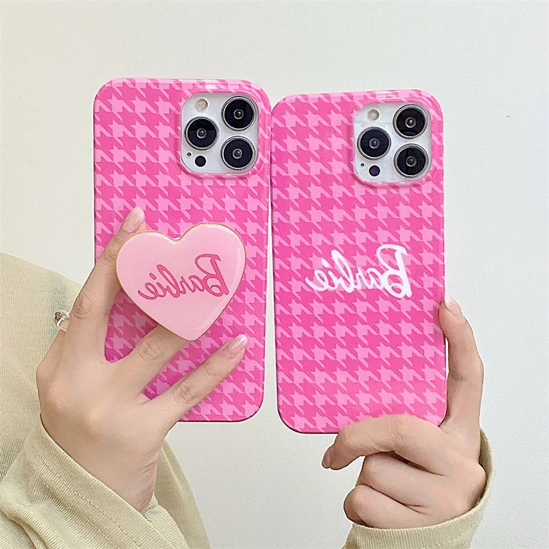 New Barbie 2023 Pink Houndstooth Phone Case with Iphone 15 Pro Max Simple Fashion Kawaii Girls Phone Protective Shell Compatible
New Barbie 2023 Pink Houndstooth Phone Case with Iphone 15 Pro Max Simple Fashion Kawaii Girls Phone Protective Shell Compatible