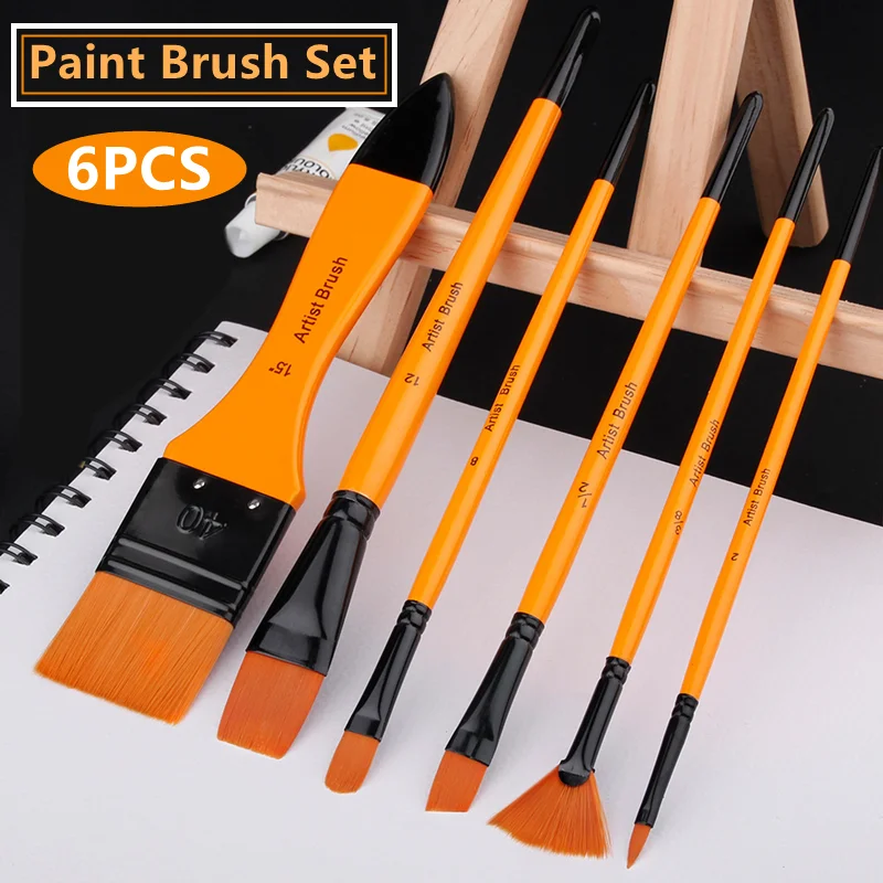 6Pcs Professional Artist Painting Brush Set, Watercolor Oil Paint Artists Acrylic Painting Brushes Pen, Wide/Flat/Fine Tip
6Pcs Professional Artist Painting Brush Set, Watercolor Oil Paint Artists Acrylic Painting Brushes Pen, Wide/Flat/Fine Tip
