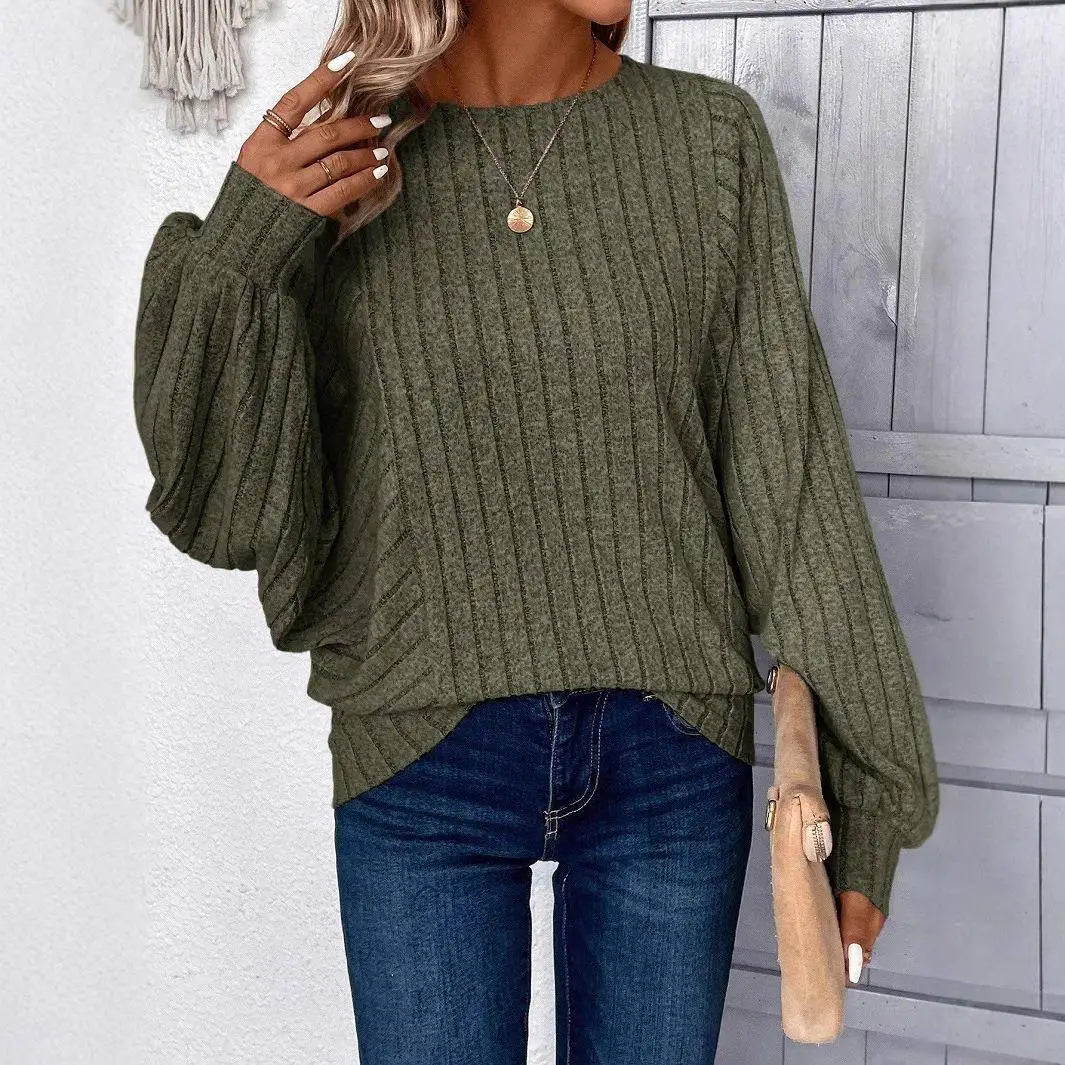2024 New Comfortable Casual Knitted Long Sleeve round Neck Batwing Shirt Women's Lazy Style Soft Fabric Color Top
2024 New Comfortable Casual Knitted Long Sleeve round Neck Batwing Shirt Women's Lazy Style Soft Fabric Color Top
