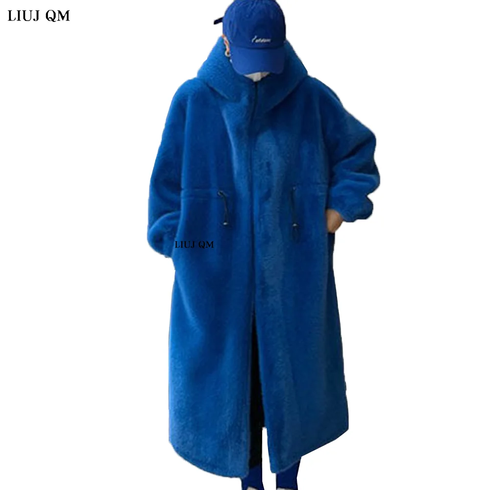 Female Winter Long Fur Jacket Oversized Warm Parka Thick Blue Fluffy Faux Fur Coat Women With Hood 2022 Loose Korean Fashion
Female Winter Long Fur Jacket Oversized Warm Parka Thick Blue Fluffy Faux Fur Coat Women With Hood 2022 Loose Korean Fashion