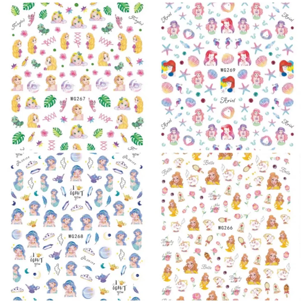 1 Sheet Children Nail Art Disney Princess Sticker Jasmine Snow Hair Hair Mermaid Princess Barbie Angel Beauty Nail Sticker 
1 Sheet Children Nail Art Disney Princess Sticker Jasmine Snow Hair Hair Mermaid Princess Barbie Angel Beauty Nail Sticker