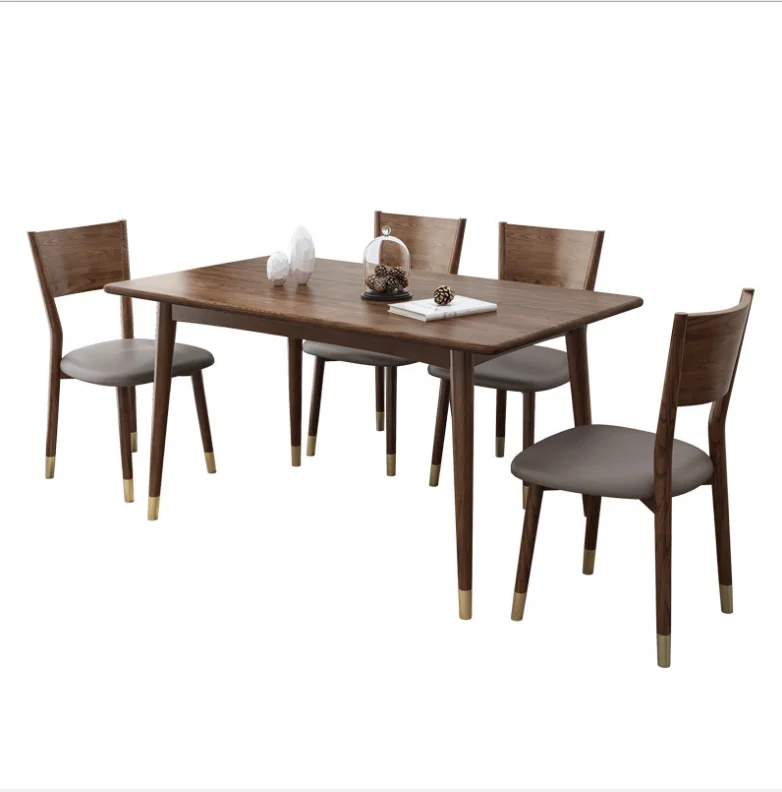 Simple Coffee Modern Simple Rectangle Nordic Solid Wood Dining Table And Chair For Dining Room
Simple Coffee Modern Simple Rectangle Nordic Solid Wood Dining Table And Chair For Dining Room