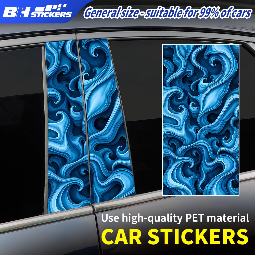 2Pcs Matte Blue Swirl Car B-Pillar Trim Sticker Frosted Vinyl Wrap Universal Auto Pillar Post Protector Waterproof Decor
2Pcs Matte Blue Swirl Car B-Pillar Trim Sticker Frosted Vinyl Wrap Universal Auto Pillar Post Protector Waterproof Decor