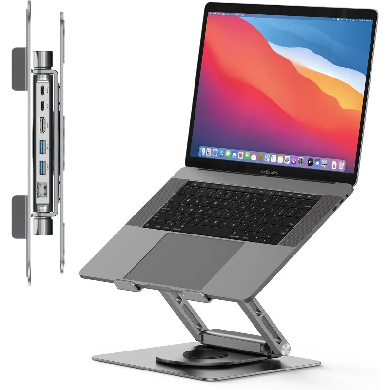 USB C Laptop Docking Station Stand for MacBook Pro/Air/Dell/HP/Surface/Lenovo, Detachable USB C Hub, 4K HDMI, 2 USB 3.0, RJ45
USB C Laptop Docking Station Stand for MacBook Pro/Air/Dell/HP/Surface/Lenovo, Detachable USB C Hub, 4K HDMI, 2 USB 3.0, RJ45