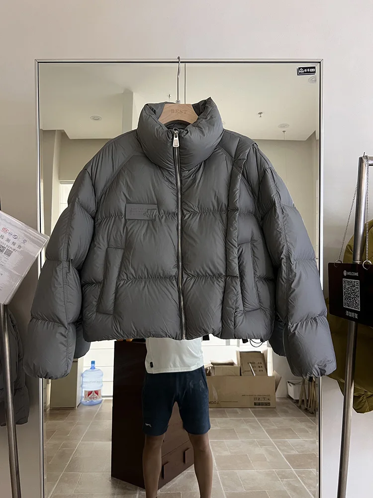 Korean version fashion puff collar casual versatile white duck down jacket trend winter women's short style down coat
Korean version fashion puff collar casual versatile white duck down jacket trend winter women's short style down coat