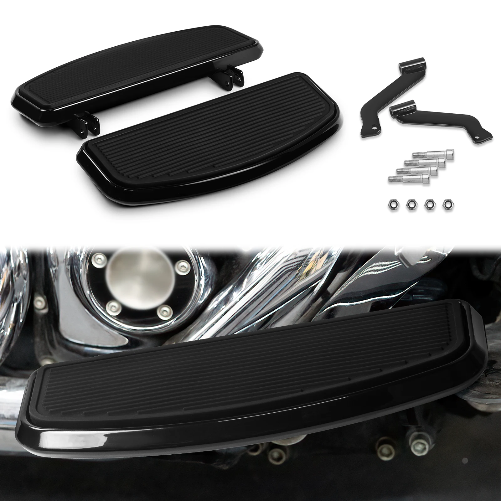 Rider Footboard Floorboard Traditional Shape Fit for Harley Touring Tri Glide 1986-2024 Softail 1986-2017 Dyna FLD 2012-2016
Rider Footboard Floorboard Traditional Shape Fit for Harley Touring Tri Glide 1986-2024 Softail 1986-2017 Dyna FLD 2012-2016