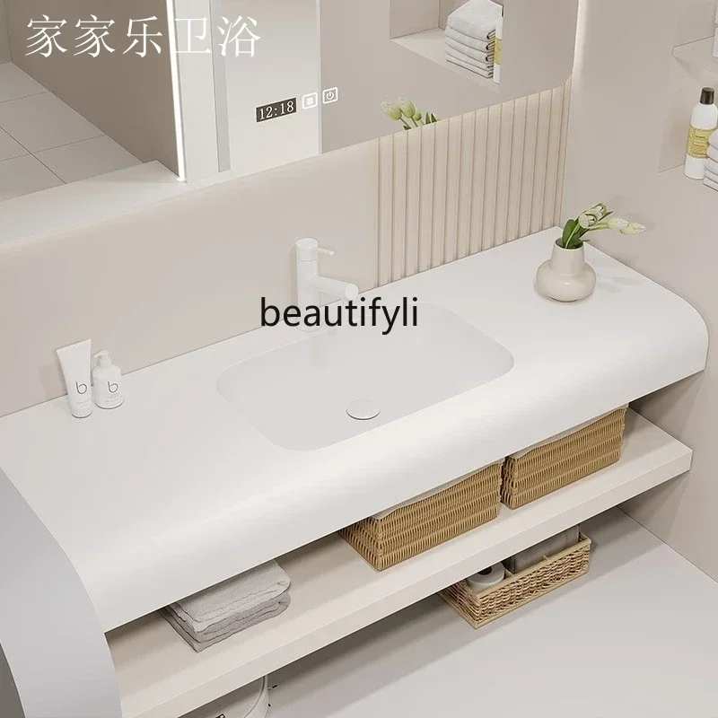Y13 Integrated bathroom cabinet combination solid wood bathroom simple modern washbasin hand basin
Y13 Integrated bathroom cabinet combination solid wood bathroom simple modern washbasin hand basin