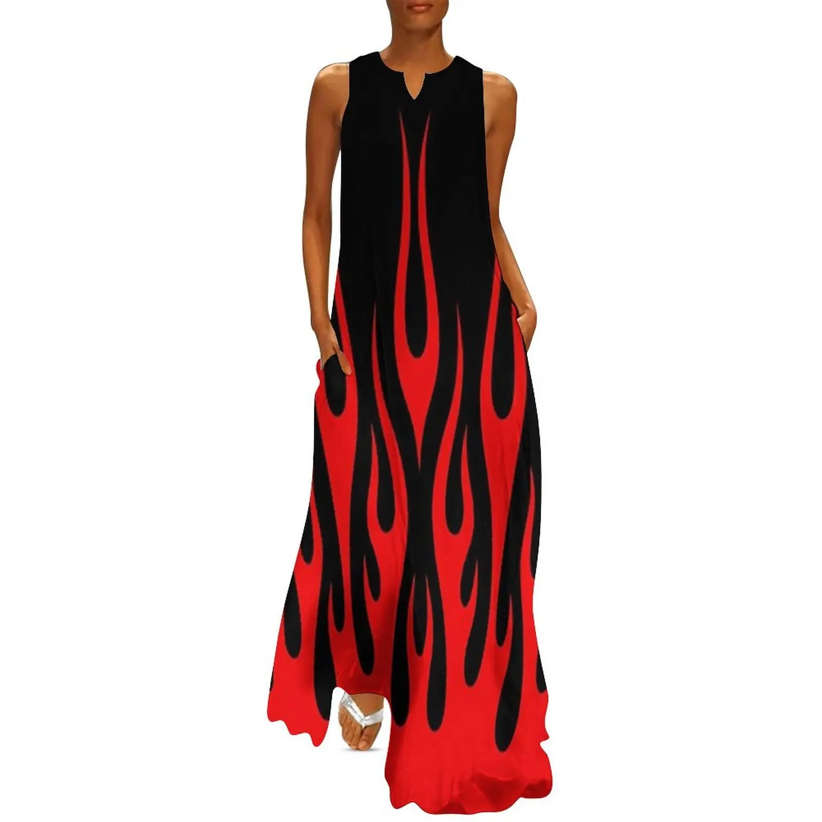 Red Fire Flames Long Dress Woman's evening dress dress party night Women's summer
Red Fire Flames Long Dress Woman's evening dress dress party night Women's summer