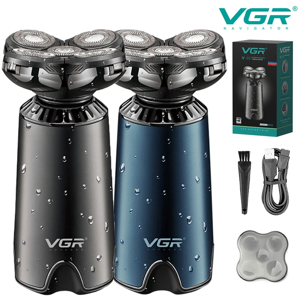 VGR Intelligent Waterproof Barber Electric shaver Men's Beard Body Hair Trimmer Rotating 5 head shaver shaver shaver
VGR Intelligent Waterproof Barber Electric shaver Men's Beard Body Hair Trimmer Rotating 5 head shaver shaver shaver
