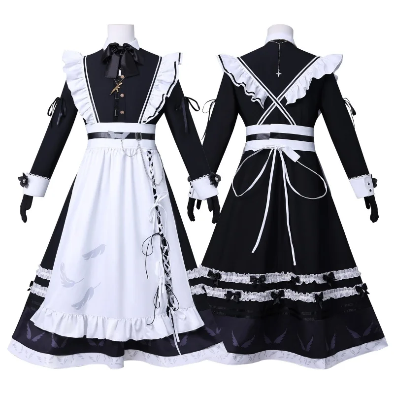 Kanae Cosplay Costume Japanese Style Maid Outfit Black White Long Dress Lolita Unisex Men Anime Party Roleplay Suit
Kanae Cosplay Costume Japanese Style Maid Outfit Black White Long Dress Lolita Unisex Men Anime Party Roleplay Suit 