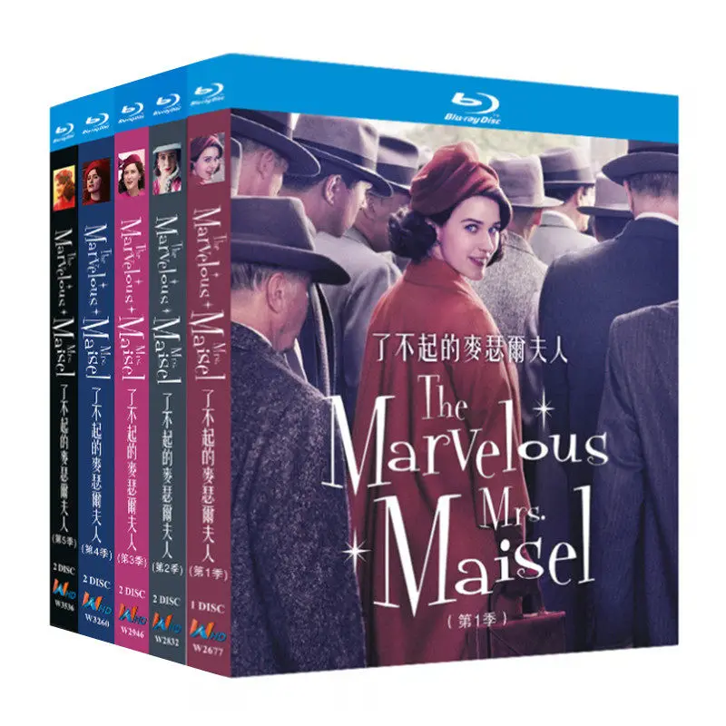 Blu-ray Ultra HD TV Series The Marvelous Mrs. Maisel Seasons 1-5 Box Set
Blu-ray Ultra HD TV Series The Marvelous Mrs. Maisel Seasons 1-5 Box Set