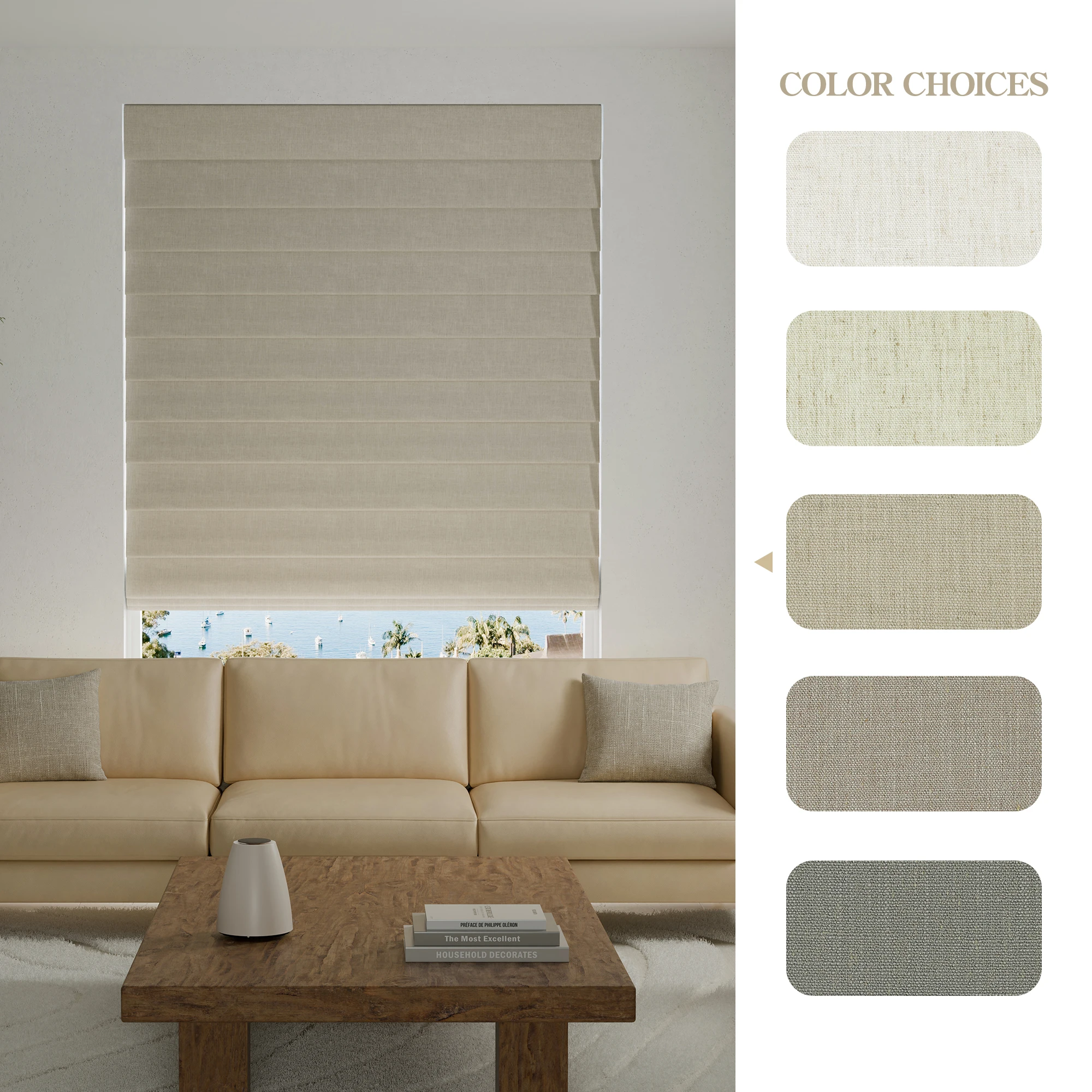 Spring Roller Blinds for Window Automatic Electric Motorized Roman Blinds for Hotel
Spring Roller Blinds for Window Automatic Electric Motorized Roman Blinds for Hotel