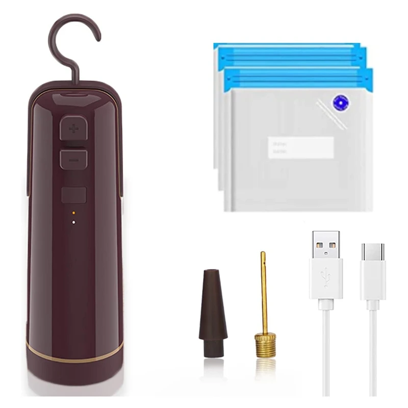 Handheld Vacuum Sealer, Portable Electric Vacuum Sealer Pump For Vacuum Storage Bags, With 2 Zipper Vacuum Bags
Handheld Vacuum Sealer, Portable Electric Vacuum Sealer Pump For Vacuum Storage Bags, With 2 Zipper Vacuum Bags