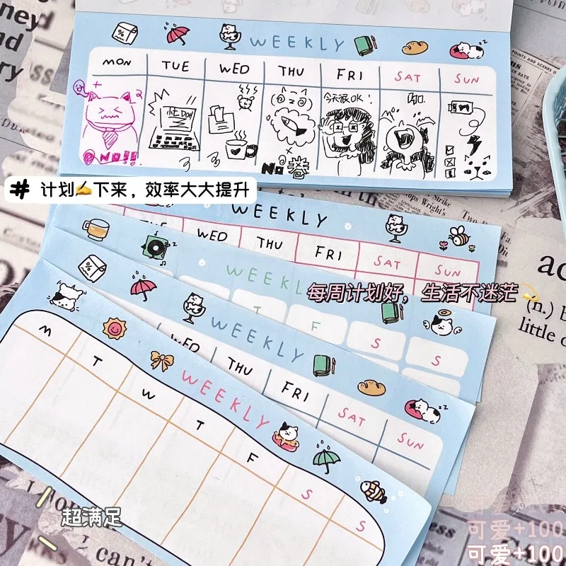 Original Cartoon Kitten Daily Weekly Plan Book Self-discipline Clock in Ins High Value Students Can Tear The Sticky Note Book
Original Cartoon Kitten Daily Weekly Plan Book Self-discipline Clock in Ins High Value Students Can Tear The Sticky Note Book