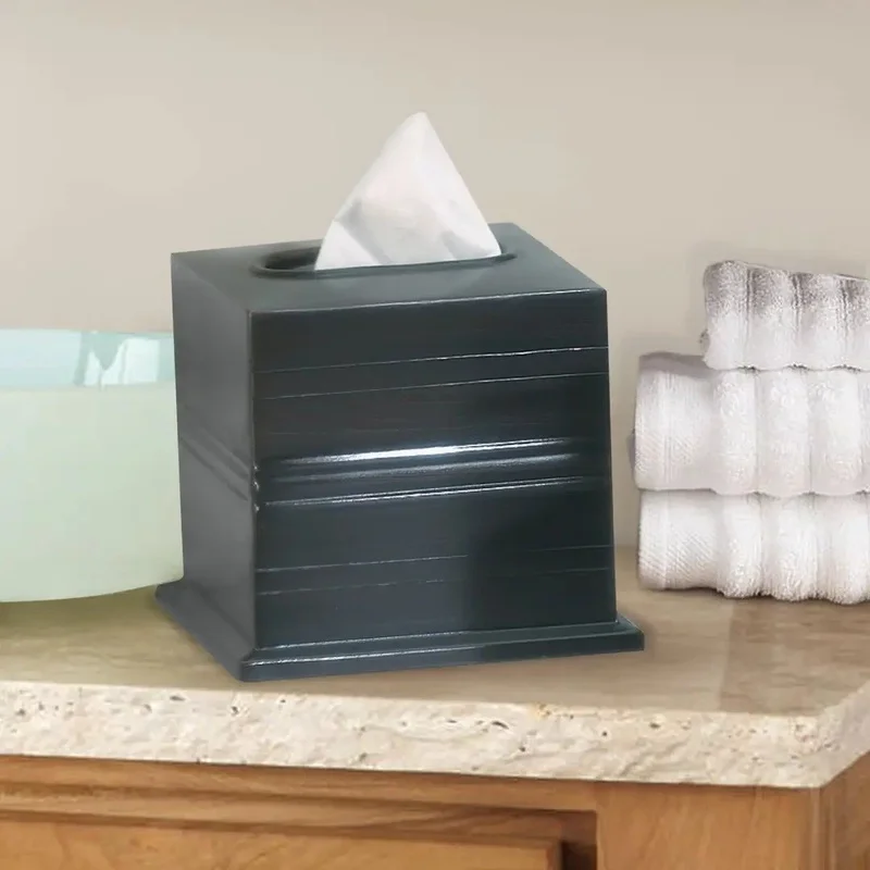Stainless Steel Square Tissue Box Holder, Oil Rubbed Bronze Finish
Stainless Steel Square Tissue Box Holder, Oil Rubbed Bronze Finish