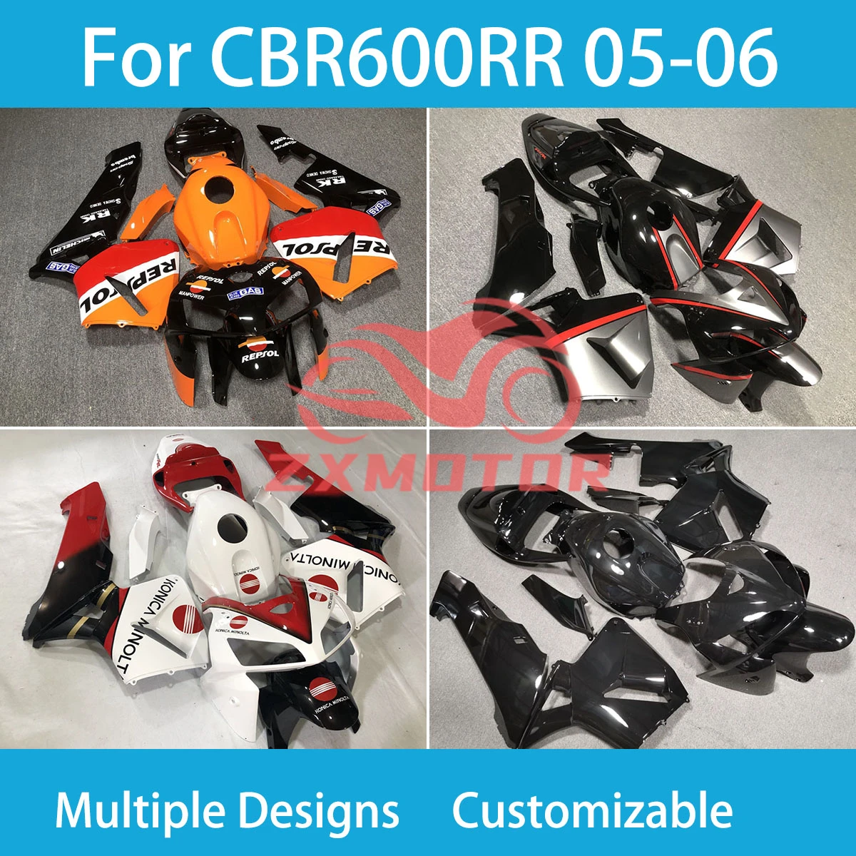 New Custom Fairing Kit CBR 600RR 05 06 Refitting Aftermarket Injection Motorcycle Fairings for Honda CBR 600 RR 2005 2006
New Custom Fairing Kit CBR 600RR 05 06 Refitting Aftermarket Injection Motorcycle Fairings for Honda CBR 600 RR 2005 2006