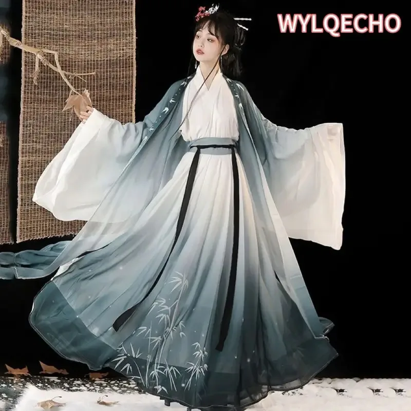 Large Size 2XL Hanfu Dress Women Chinese Traditional Printed Hanfu Female Halloween Cosplay Costume Gradient Cyan&Green Hanfu
Large Size 2XL Hanfu Dress Women Chinese Traditional Printed Hanfu Female Halloween Cosplay Costume Gradient Cyan&Green Hanfu