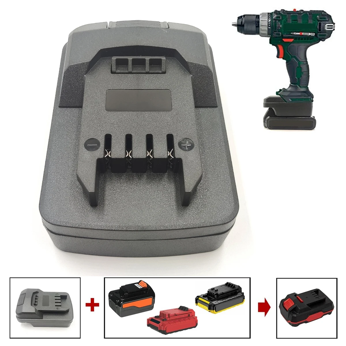 Сменный Адаптер для Black & Decker/Porter-Cable/Stanley 18 в 20 в преобразованный в для Parkside 20 в, преобразователь инструментов для литий-ионных батарей
Сменный Адаптер для Black & Decker/Porter-Cable/Stanley 18 в 20 в преобразованный в для Parkside 20 в, преобразователь инструментов для литий-ионных батарей
