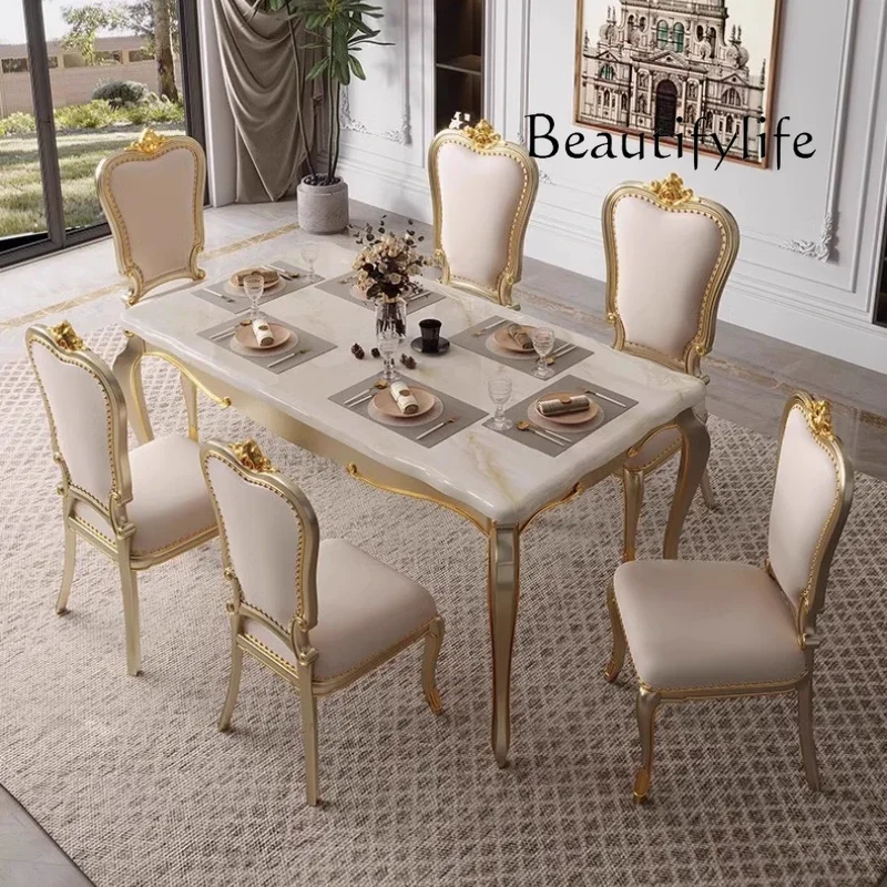 HH X Gold Luxury Design Dining Table Chairs Wood Marble Party Event Dining Table Living Room Mesa Para Comedor Furniture Home
HH X Gold Luxury Design Dining Table Chairs Wood Marble Party Event Dining Table Living Room Mesa Para Comedor Furniture Home