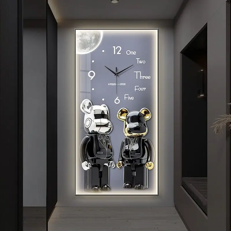 Cartoon Bear LED Wall Clock Painting Fashionable Mute Decorations in The Household Decor Living Room Corridor Electronic Clocks
Cartoon Bear LED Wall Clock Painting Fashionable Mute Decorations in The Household Decor Living Room Corridor Electronic Clocks