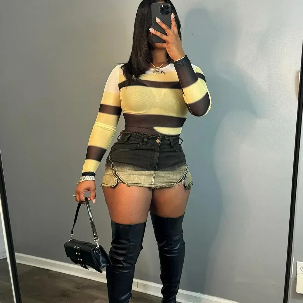 Skirts for Women High Waist Zipper Denim Mini Short 2024 Autumn Female Gradient A Line Wrap Hip Irregular Sexy Jean Skirt
Skirts for Women High Waist Zipper Denim Mini Short 2024 Autumn Female Gradient A Line Wrap Hip Irregular Sexy Jean Skirt
