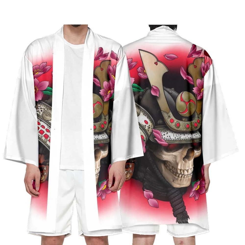 Men's Japanese Long Kimono Cardigan Men's Samurai Costume Kimono Demon Pattern Kimono Shirt Yukata Outer Cover
Men's Japanese Long Kimono Cardigan Men's Samurai Costume Kimono Demon Pattern Kimono Shirt Yukata Outer Cover