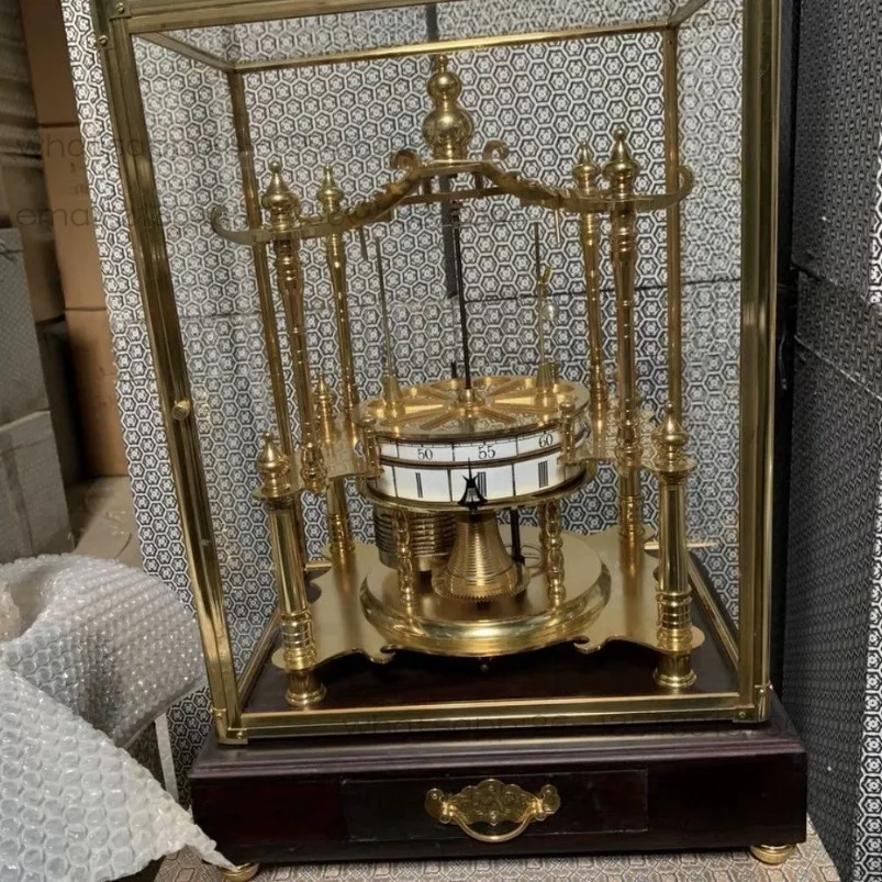 Pure Copper Gold Mechanical Clock Around The Ball, Factory Direct Sales
Pure Copper Gold Mechanical Clock Around The Ball, Factory Direct Sales