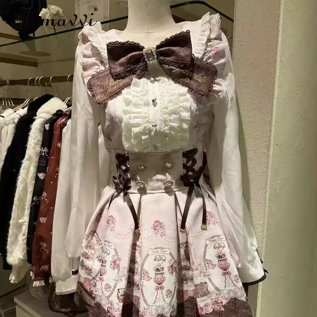 Liz Japanese Princess Dress Set Sweet Girls Spring New Cute Bow Cartoon Print Long-sleeve Top Skirt Elegant Y2k Lolita Outfits
Liz Japanese Princess Dress Set Sweet Girls Spring New Cute Bow Cartoon Print Long-sleeve Top Skirt Elegant Y2k Lolita Outfits