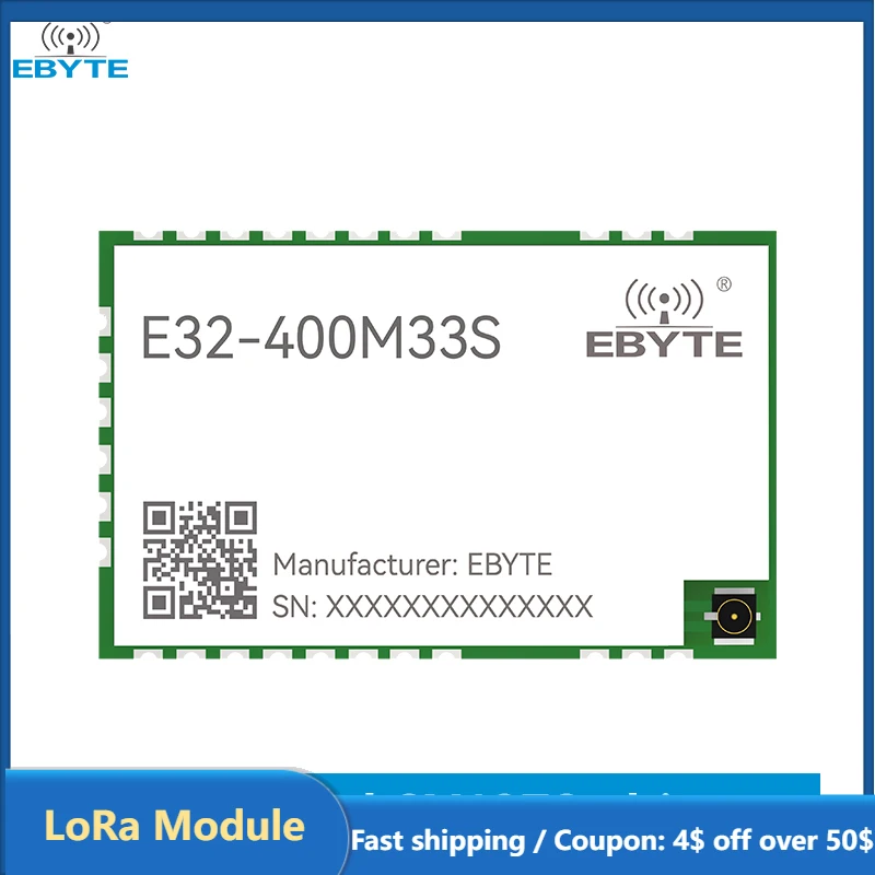SX1278 LoRa Spread Spectrum 433/470MHz 2W Power SPI 33dBm EBYTE E32-400M33S 16KM Long Distance PA LNA Stamp Hole Antenna 
SX1278 LoRa Spread Spectrum 433/470MHz 2W Power SPI 33dBm EBYTE E32-400M33S 16KM Long Distance PA LNA Stamp Hole Antenna