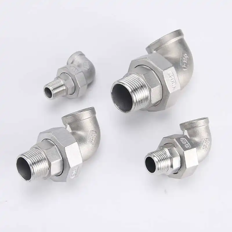 1/4" 1/2" 3/4" 1" 2" Female & Female 90 Degree Elbow BSP Thread SS304 Live Joint Coupling Union Connector Pipe Fitting For Tube
1/4" 1/2" 3/4" 1" 2" Female & Female 90 Degree Elbow BSP Thread SS304 Live Joint Coupling Union Connector Pipe Fitting For Tube