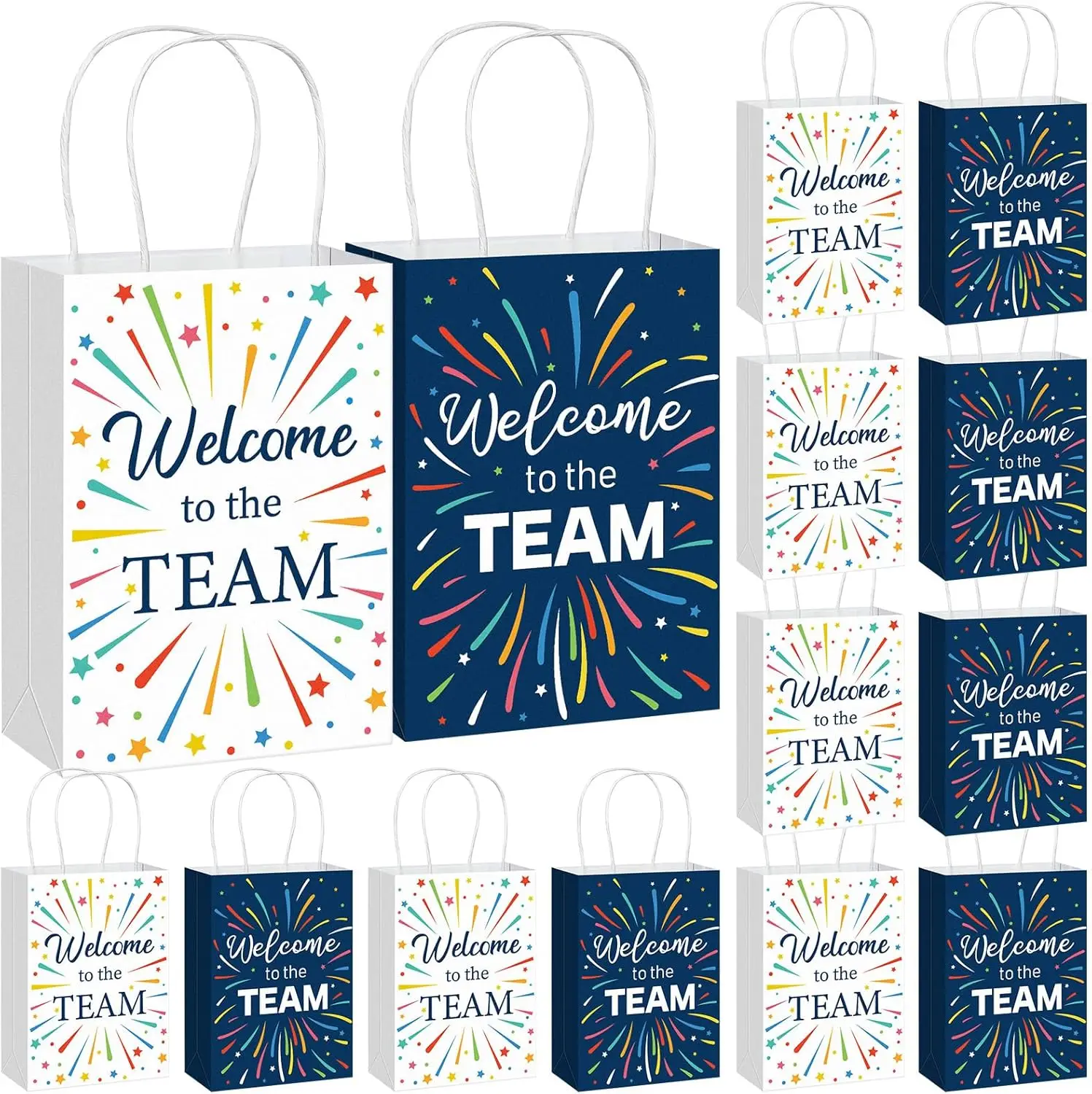24 Pcs Welcome to the Team Gift Bags with Handles for New Employee Appreciation Office Supplies
24 Pcs Welcome to the Team Gift Bags with Handles for New Employee Appreciation Office Supplies