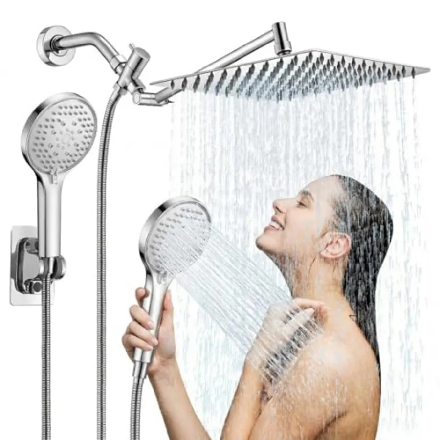 Shower Head,"Ra Shower Head with Handheld Spray Combo with 11'' Angle Adjustable Extension Arm/High Pressure/Waterfall Shower H
Shower Head,"Ra Shower Head with Handheld Spray Combo with 11'' Angle Adjustable Extension Arm/High Pressure/Waterfall Shower H