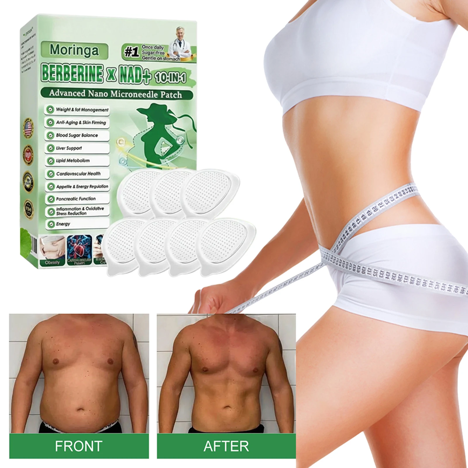 Набор из 7 усовершенствованных травяных пластырей 10-в-1: натуральные, нежные, для всех типов кожи, комфортные и незаметные в использовании
Набор из 7 усовершенствованных травяных пластырей 10-в-1: натуральные, нежные, для всех типов кожи, комфортные и незаметные в использовании