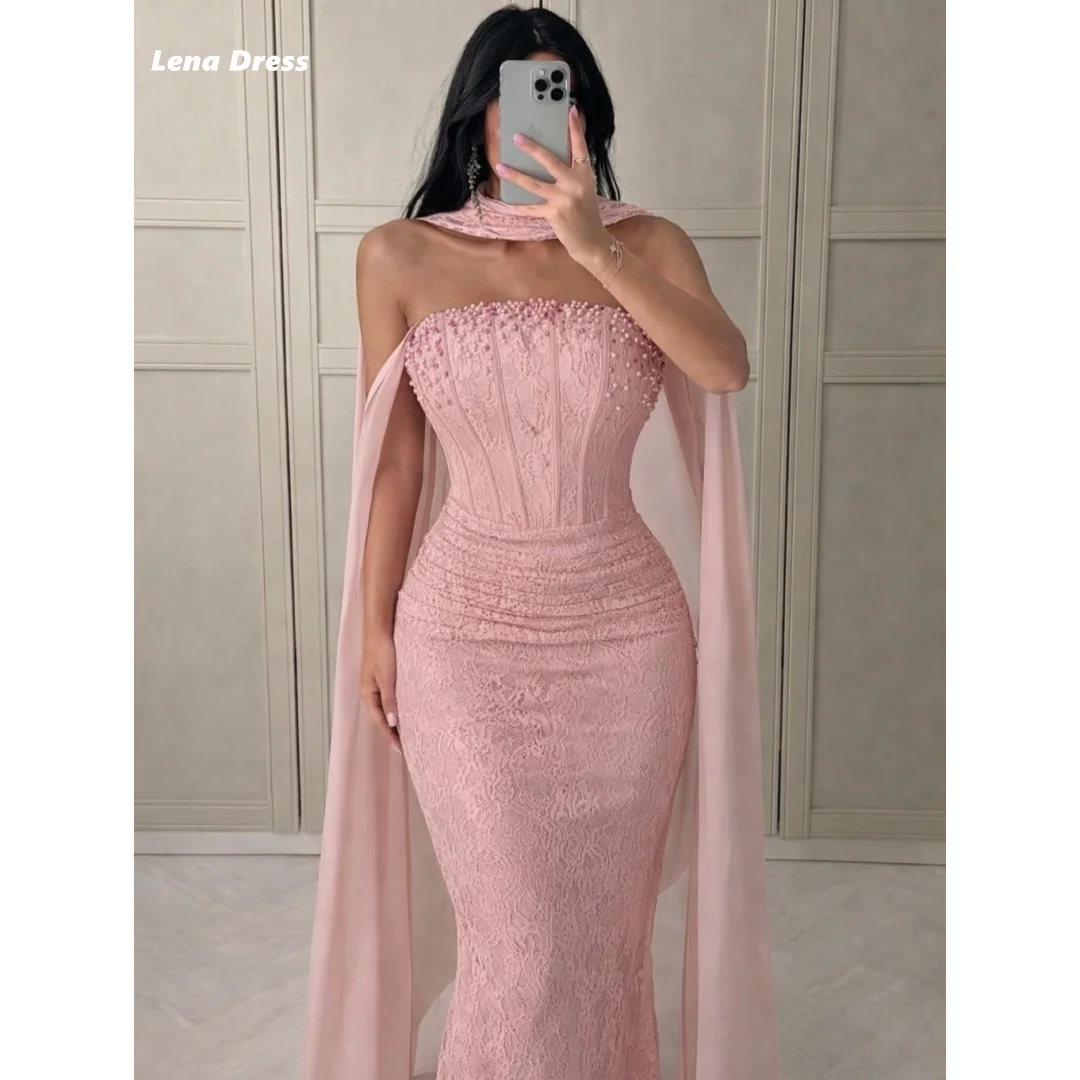 Lena Pink Long Prom Dresses Luxury 2026 Luxury Evening Dress Shawl Customized Elegant Gown Embroidered Lace Pearl Ball Gowns
Lena Pink Long Prom Dresses Luxury 2026 Luxury Evening Dress Shawl Customized Elegant Gown Embroidered Lace Pearl Ball Gowns