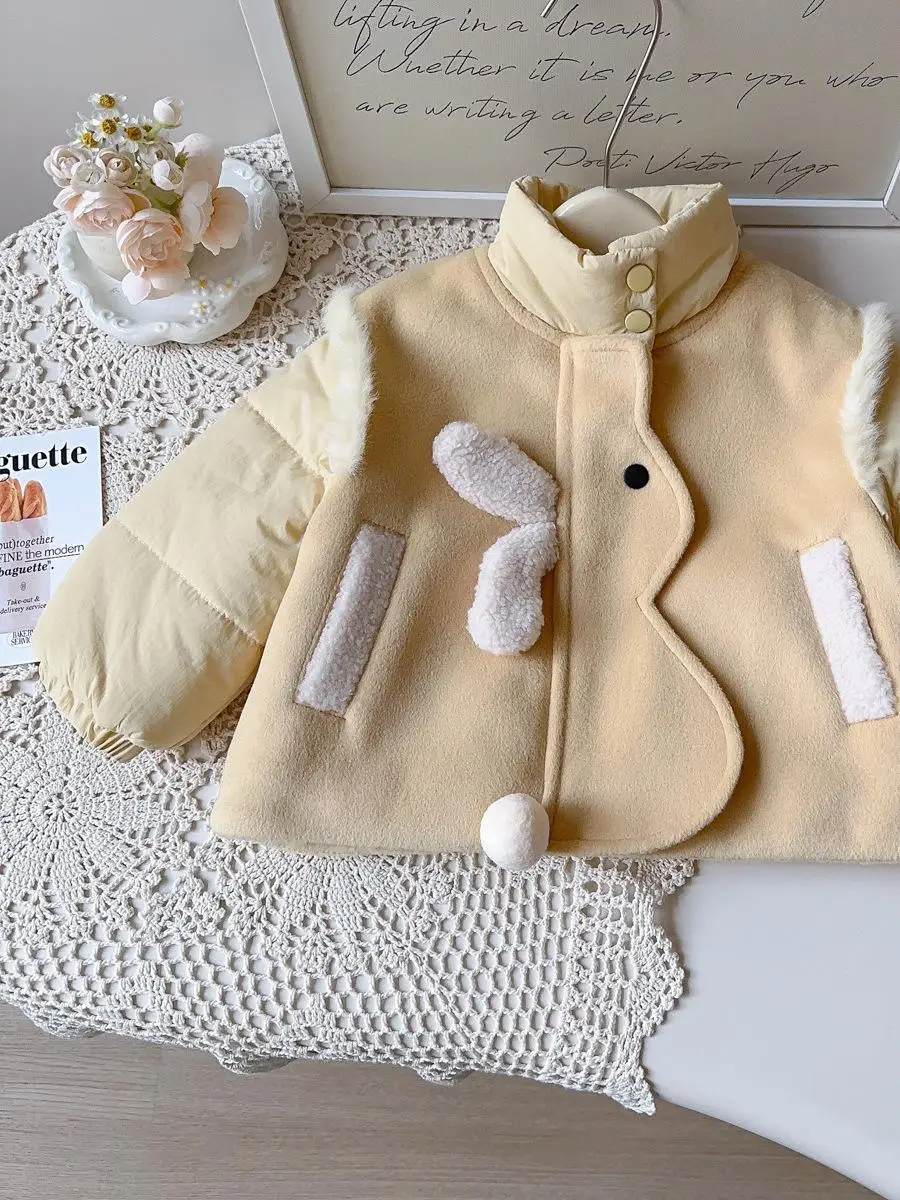 Cute Rabbit Cotton Jaet for Girls Thi Warm Comfortable Faionable Winter Outerwear Korean Sle Long Sve Regular Length
Cute Rabbit Cotton Jaet for Girls Thi Warm Comfortable Faionable Winter Outerwear Korean Sle Long Sve Regular Length