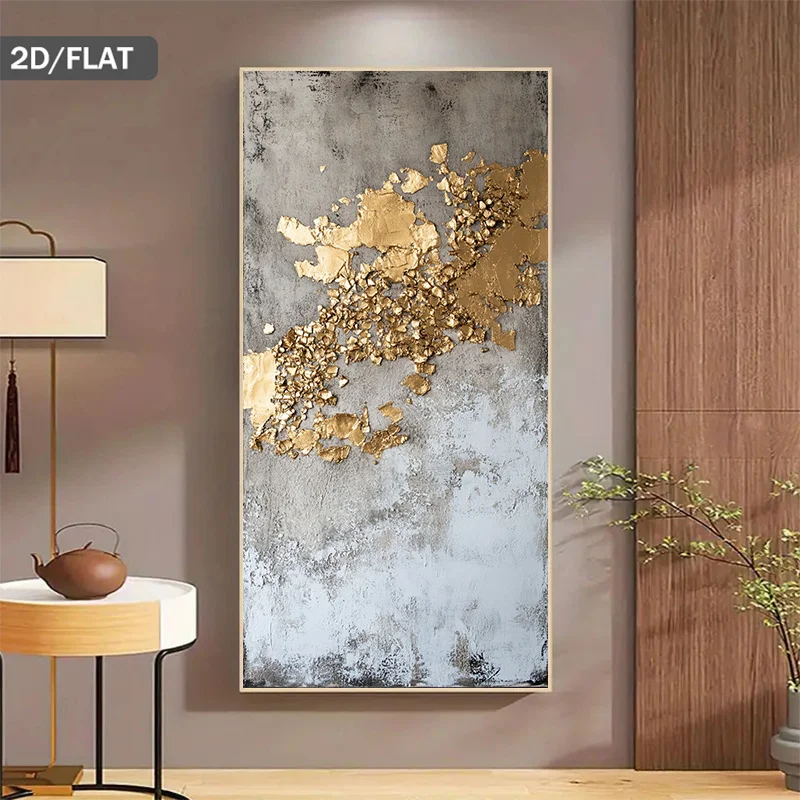 2D/Flat Modern Abstract Frameless Golden Flakes Canvas Wall Art - Oversized Canvas Prints for Living Room and Bedroom Decoration
2D/Flat Modern Abstract Frameless Golden Flakes Canvas Wall Art - Oversized Canvas Prints for Living Room and Bedroom Decoration