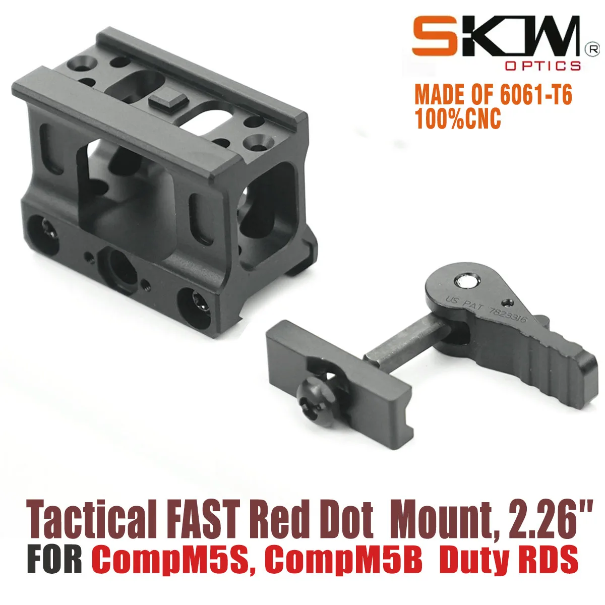 SKWoptics Tactical Fast Red Dot Mount 2,26 дюйма для планки Пикатинни 21 мм для M5S, M5B, RDS
SKWoptics Tactical Fast Red Dot Mount 2,26 дюйма для планки Пикатинни 21 мм для M5S, M5B, RDS