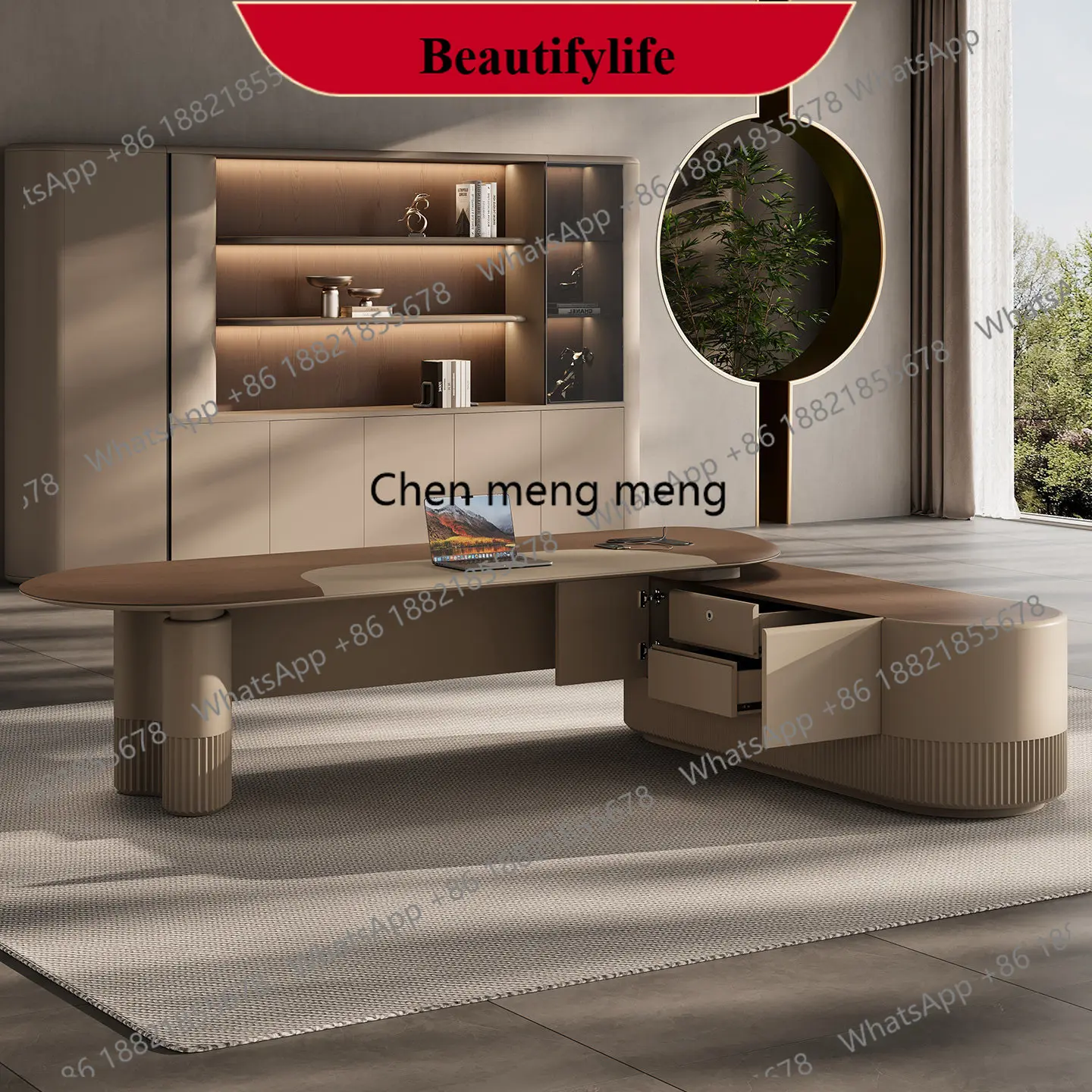 d178 Simple Modern Office Furniture President's Table Designer Large Class Desk Office Table and Chair Combination
d178 Simple Modern Office Furniture President's Table Designer Large Class Desk Office Table and Chair Combination