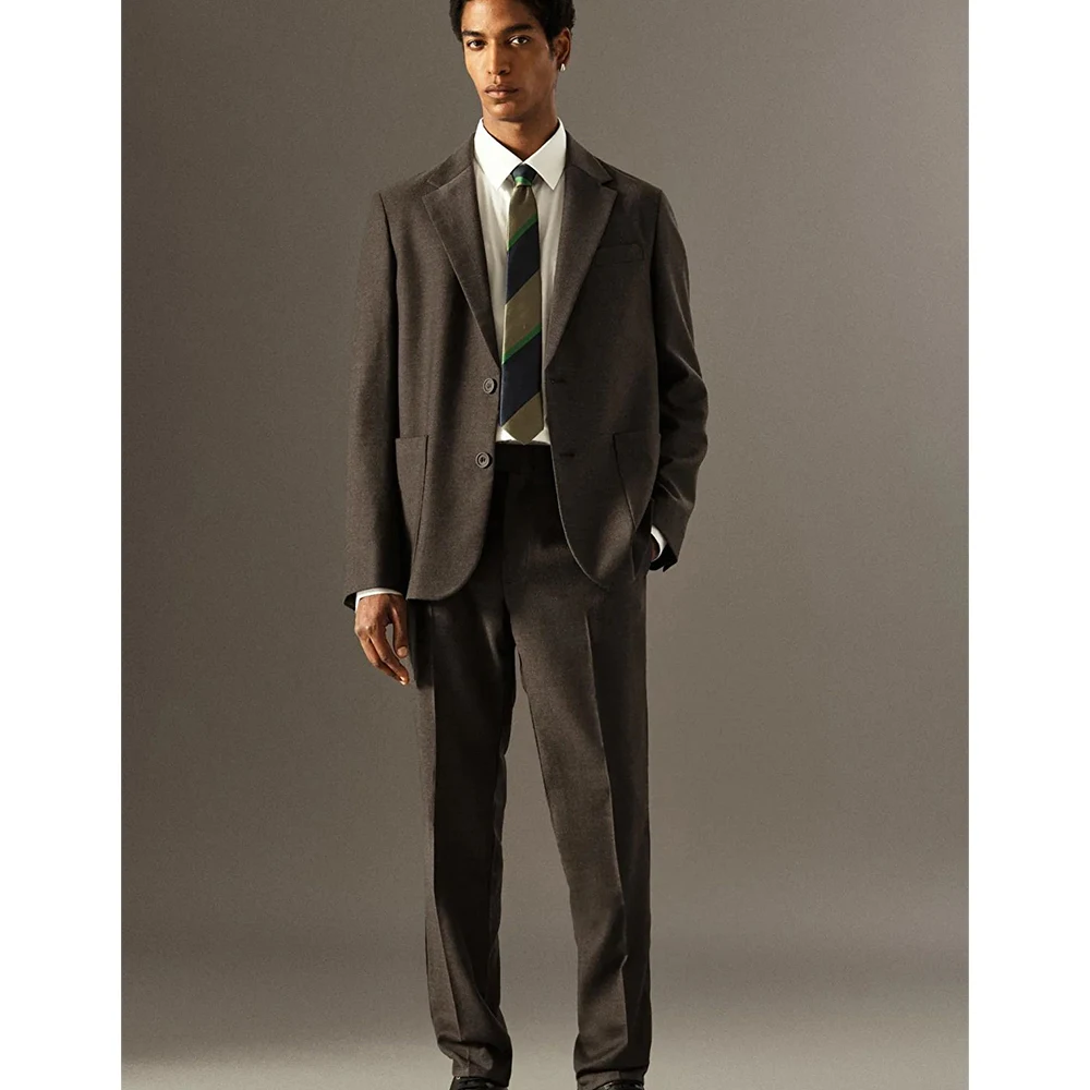 Dark Charcoal Gray Vintage Men's Notch Lapel Suit 2 Piece Set Single-Breasted Loose Office Casual Male Outfit (Jacket&Pants)
Dark Charcoal Gray Vintage Men's Notch Lapel Suit 2 Piece Set Single-Breasted Loose Office Casual Male Outfit (Jacket&Pants)