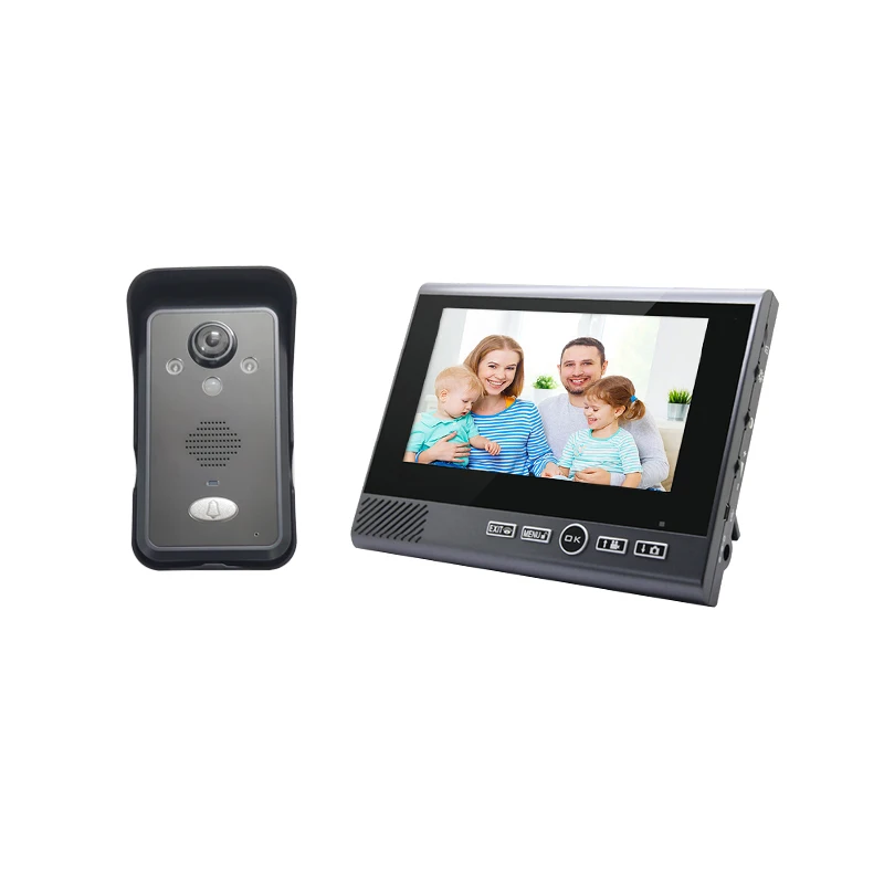 Wireless Video Doorphone 7 inch Screen Support Two-way Intercom Unlock Motion Sensor No Need Wifi Long Wireless Distance
Wireless Video Doorphone 7 inch Screen Support Two-way Intercom Unlock Motion Sensor No Need Wifi Long Wireless Distance