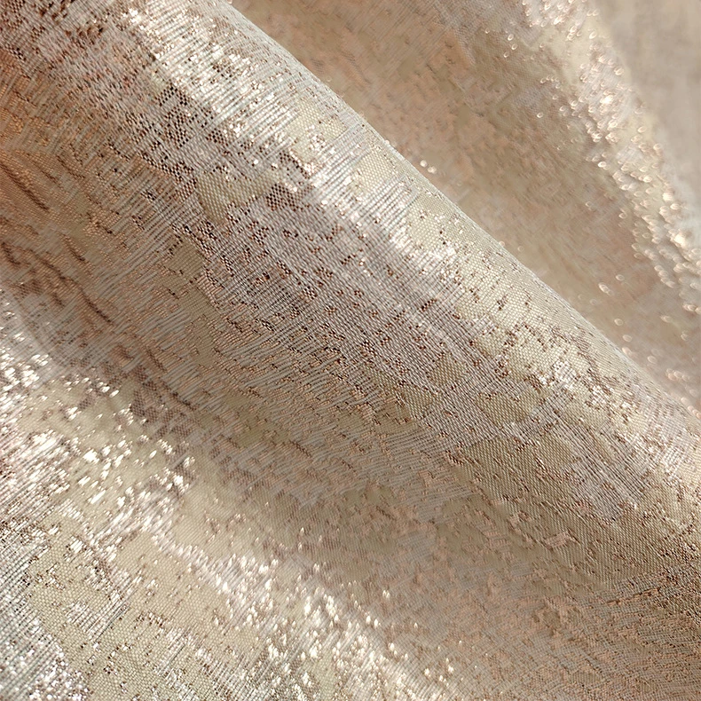 1-метровая рельефная золотая шелковая жаккардовая ткань в стиле ретро, женская позолоченная юбка, сумка для багажа, декоративная швейная ткань