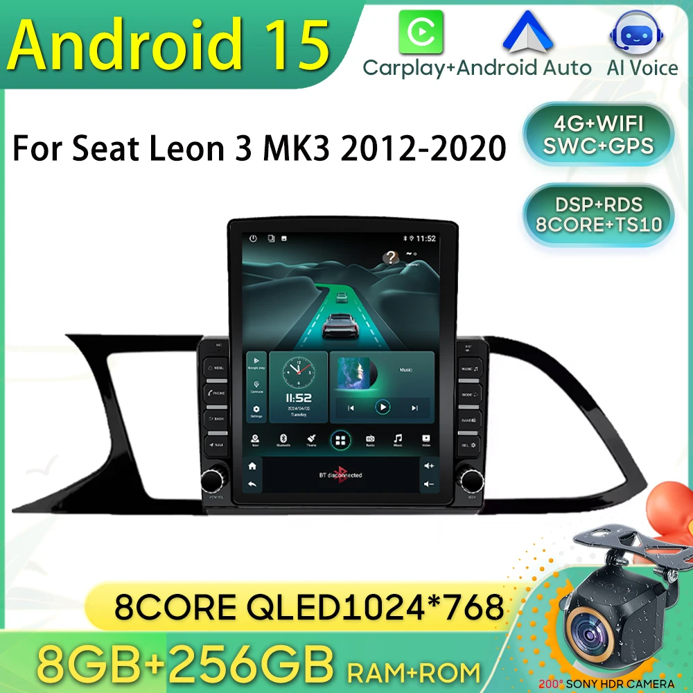 Android 15 Car Radio For Seat Leon 3 MK3 2012-2020 GPS Navigation Android Auto Carplay Wifi 4G Display Screen Display BT No 2din
Android 15 Car Radio For Seat Leon 3 MK3 2012-2020 GPS Navigation Android Auto Carplay Wifi 4G Display Screen Display BT No 2din