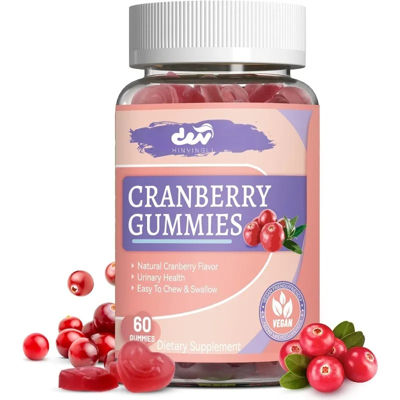 Cranberry gummies, women's cranberry supplements, containing D-mannose, urinary tract health, 60 capsules
Cranberry gummies, women's cranberry supplements, containing D-mannose, urinary tract health, 60 capsules