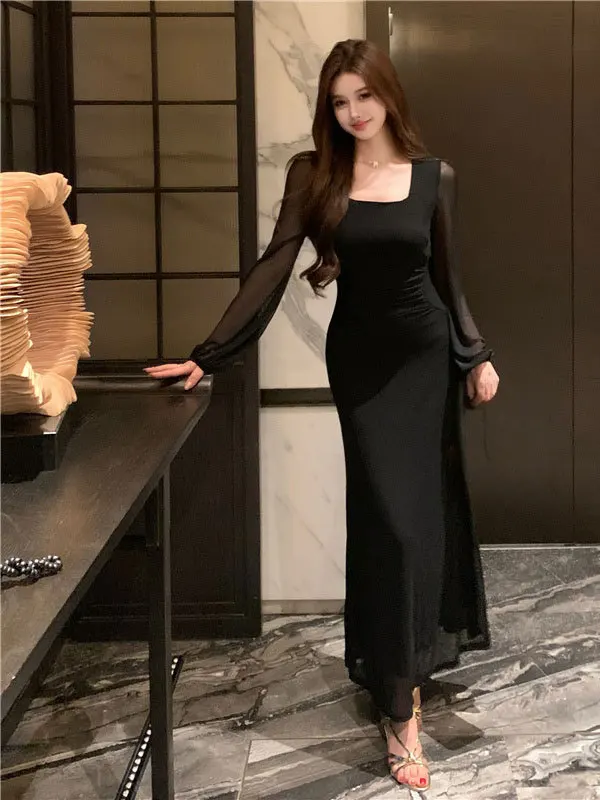 Bla Slim Fit Wrap Dr Hepburn Sle Square Collar Long Sve Women's Faion Ci Commute Street Sle Church Date Dr
Bla Slim Fit Wrap Dr Hepburn Sle Square Collar Long Sve Women's Faion Ci Commute Street Sle Church Date Dr