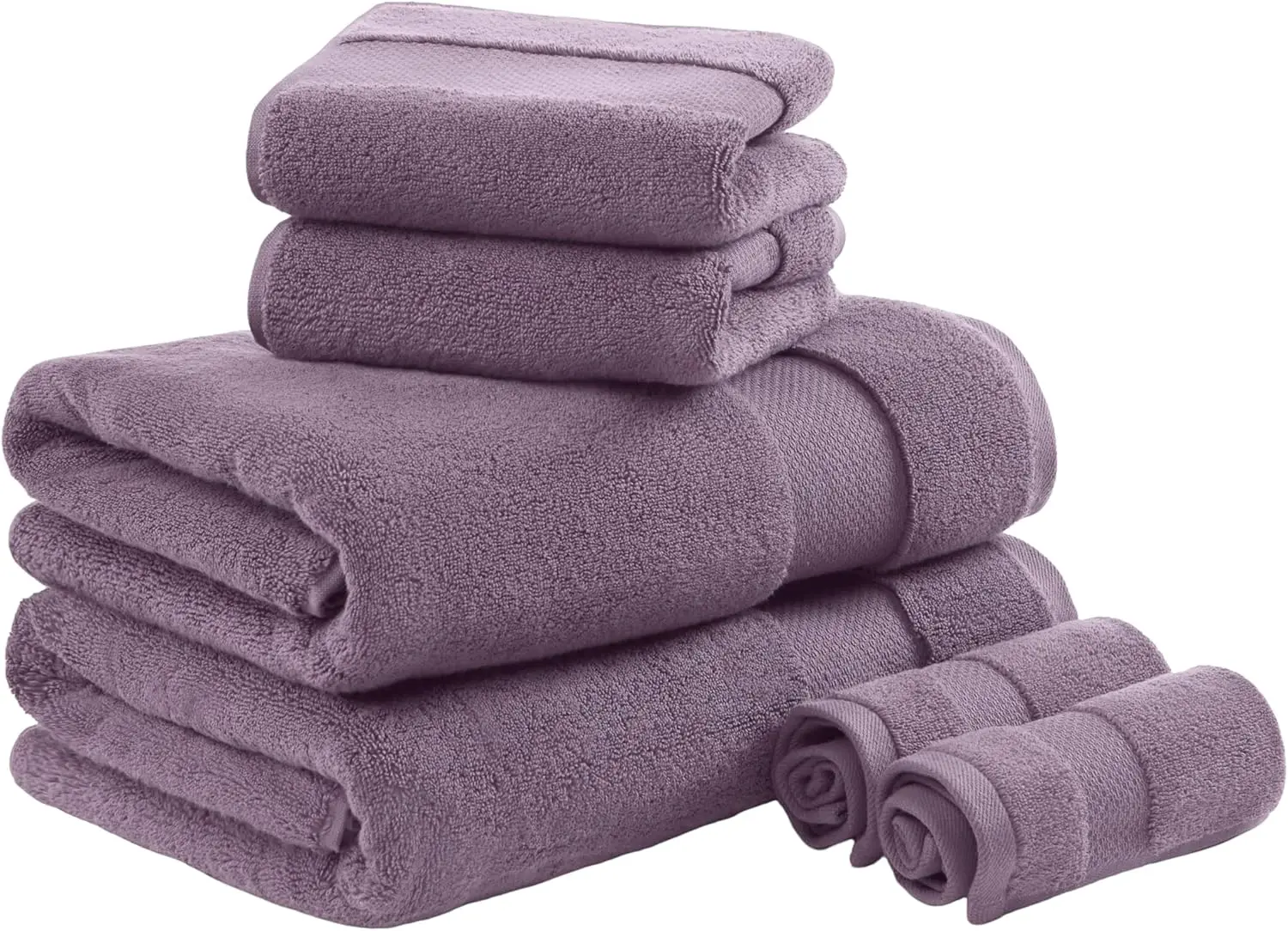 600GSM Turkish Cotton Towel Set, 6-Piece Luxury Soft Absorbent Bath Hand Washcloths, Purple
600GSM Turkish Cotton Towel Set, 6-Piece Luxury Soft Absorbent Bath Hand Washcloths, Purple