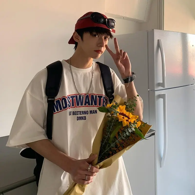 Korean cotton men short leeved T shirt Japanese style street y2k personalized versatile loose Harajuku couple half sleeved top
Korean cotton men short leeved T shirt Japanese style street y2k personalized versatile loose Harajuku couple half sleeved top