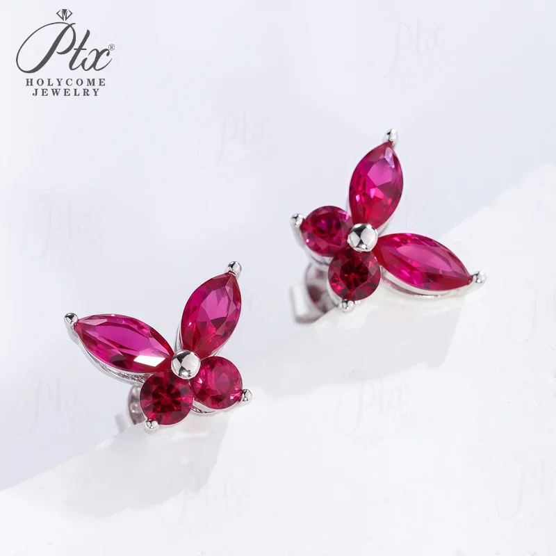 Ruby Stud Earrings Butterfly Shape 925 Sterling Silver Non-fading Hypoallergenic Piercing Charms Factory Outlet Birthday Gift
Ruby Stud Earrings Butterfly Shape 925 Sterling Silver Non-fading Hypoallergenic Piercing Charms Factory Outlet Birthday Gift